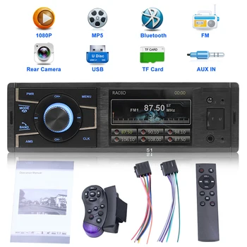 Auto Audio Strednej FM Auto Stereo SWM-S1 Jeden DIN Vedúci Jednotky 3.2 palcový Bluetooth, AUX TF USB Auto Radi Auto Stereo
