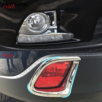 Pre Toyota Highlander 2016 Chrome Predné, Zadné, Foglight Hmlové Svetlo Lampy Kryt Výbava Dekorácie Rám Exteriéru Auto Príslušenstvo