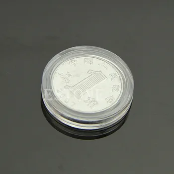 10 KS Uplatňovať Jasné Kolo Prípadoch Mince Skladovanie Držiak Kapsúl Kolo Plastové 20 mm