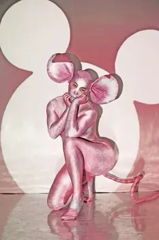Sexy potkan kombinézu gogo 3D vytlačené kostýmy bar viesť tanečné DS tanec krásy myši kostýmy