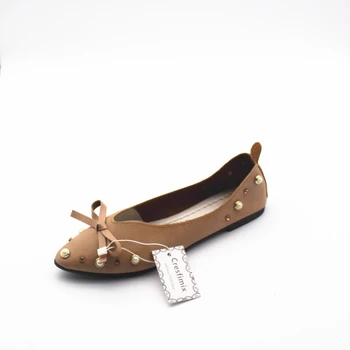 Cresfimix ženy roztomilý pu kožené ploché topánky zapatos de mujer žena bežné mäkké nit bytov pani jar & leto sklzu na topánky