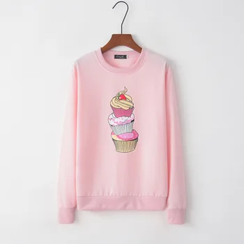 Ice cream červená 2020 Nový Dizajn Hot Predaj Mikiny, Mikiny Ženy Bežné Kawaii Harajuku Potu Dievčatá Európskej Topy kórejského