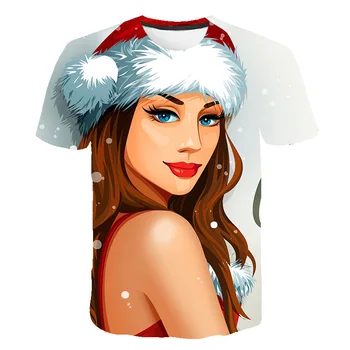 Nové Dorazí Vintage Oblečenie pánske Cartoon 3D Tlač Topy Tess Ženy pánske Tričko Plus Veľkosť Vianočné Voľné Tričká Krátky Rukáv