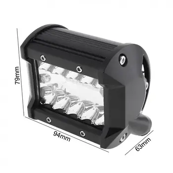 4 Palcový 60W 8000LM 6000K-Biele Svetlo LED Pracovné Svetlo s Dvoma Radmi svetlo Tyče vhodné pre Off-road Auto / Pickup / Vozňa