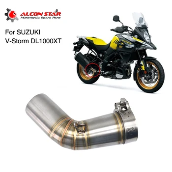 Alconstar - 50.8 mm Potrubia Pre Suzuki V-Storm DL1000XT Motocykel Výfukových Strede Rúry Prepojenie Potrubia Pošmyknúť Na Časti Šál Racing