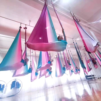 2020 Nový Prechod Leteckých silks jogy hojdacia sieť 5Mx2.5M Textílie pre letecké akrobatické Circus Arts Leteckých Tancovať swing