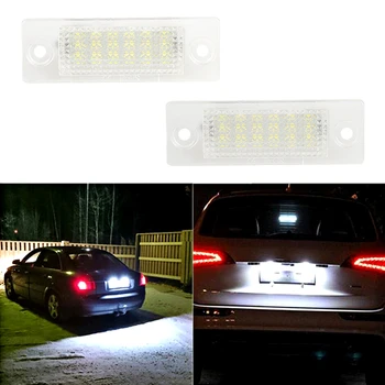 2 ks Na VW Touran Passat Počet LED špz Osvetlenie Lampa Biela 6500k Žiadne Chybové 18 LED Licencia Svetlo Auto Príslušenstvo