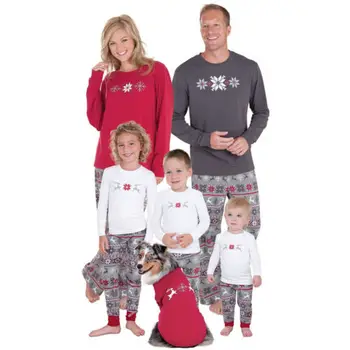 Vianoce Rodine Zodpovedajúce Pyžamo Nastaviť Dospelých Pánske Dámske Súpravy Deti Sleepwear Odev