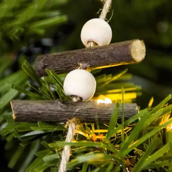 1PC Nové Ozdoby na Vianočné stromčeky Visí Vianočný Strom Home Party Dekor 3D Prívesky Vysoko Kvalitné Drevené Prívesok Dekorácie Farba