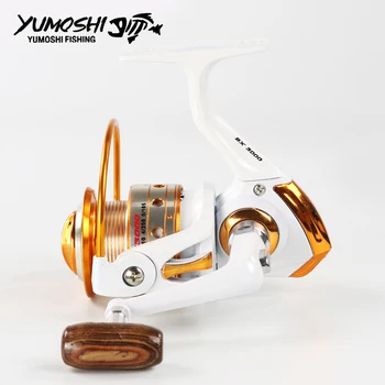 Yumoshi Spinning Fishing Cievky 12BB+1 AX BX 500-9000 Série rybárskych odlievanie Kovov Otáča Cievka Cievky Loď Rock Rybárske Koliesko
