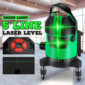 ZEAST Silný Zelené Svetlo, Laserové Úrovni 5 Riadkov Automatickom Vyrovnanie 360 Vertikálne Horizontálne Nakloniť Kríž Line w/Vonkajšie Režim