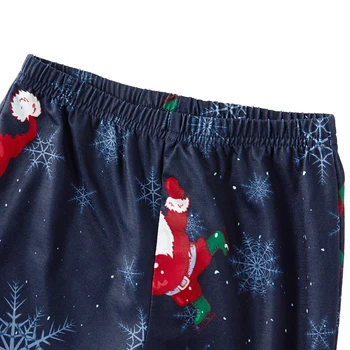 Hirigin 2020 Módne dámske Vianočné Tlač Pyžamo Kus Dvoch Sád Bežné Kolo Krku Dlhé rukávy Top a Elastické Nohavice