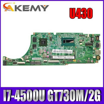 AKemy Skutočné FRU:90003350 Pre Lenovo Ideapad U430 U430P Notebook Doske DA0LZ9MB8F0 LZ9 I7-4500U GT730M/2G Plne Testované