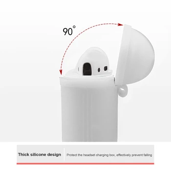 Vzduch struky Silikónové Bluetooth Bezdrôtové Slúchadlá Prípade AirPods Ochranný Kryt Pokožky Príslušenstvo pre Apple Airpods Plnenie Box