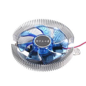 Hydraulické CPU Chladič Heatpipe Fanúšikov Tichý Chladič Radiátor pre Core, Sempron Platformu s Modrým Svetlom