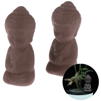 2.3x2.3x6.1 cm Mini Keramické Sochy Budhu Figúrka Hinduistickej Fengshui Socha Meditácie Miniatúry Zen Garden Home Decor