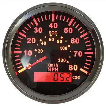 Pack 1 85mm GPS Úpravy Tachometrov 0-80 MPH LCD Rýchlosť Míľometre Vodotesný Rýchlosť Odograph 0-130km/h SOG OZUBENÉ koleso pre Auto