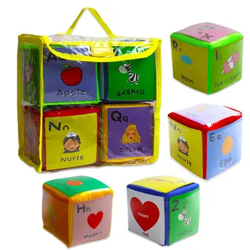 Montessori Dieťa Mäkké Bloky Abeceda Zvierat Poznanie Hra Hračky Pre Deti Stavebné Bloky Skoro Vzdelávacie Hračky