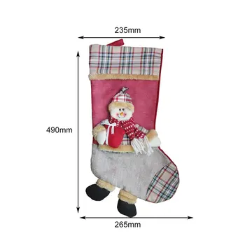 Vianočné Pančuchy Prívesok Ponožky Dekorácie 3D Obraz Visí Ozdoby na Vianočný Strom Dekorácie Darčeková Taška Pre Domáce Hot Predaj