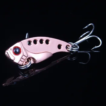 Kovové VIB 3,5 CM Živé 3D Oči Pevného Návnadu Odlievanie Potopenie Zimné Rybárske Lure Ryby, Umelé Návnady Nahodiť Návnadu Lákať S Háčikmi