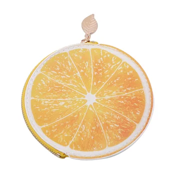 Ovocie, Citrón Orange Dizajn V Tvare Mince Kabelku Ženy Puzdro Prenosné Mini Peniaze Taška Kawaii Malá Peňaženka Peňaženky Mincu Držiteľov
