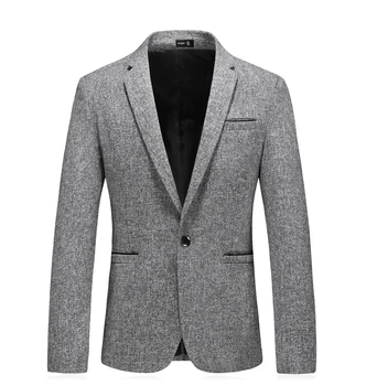 2020 Mens Blazer Obleky Mužov Najvyššej Kvality Sivá Blejzre Slim Fit Outwear Kabát Kostým Homme Sako Mužov Dizajnér Bunda
