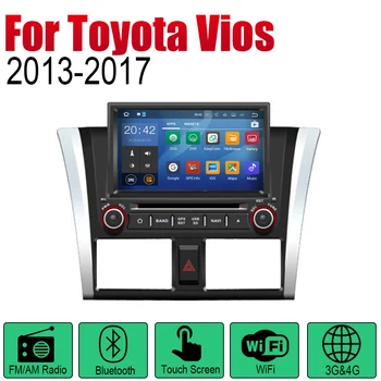 ZaiXi Android Auto DVD GPS Navi pre Toyota Vios 2013~2017 prehrávač, Navigácia, WiFi, Bluetooth Mulitmedia systém audio stereo EQ