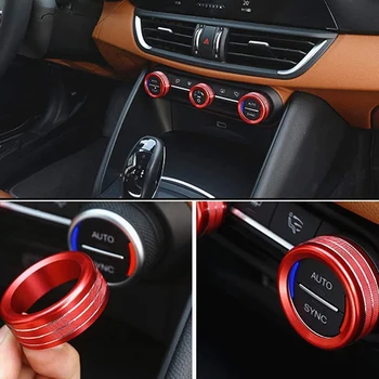 Vhodné na Alfa Romeo Giulia Stelvio-2020 Interiérové Doplnky Interiéru Vozidla Výbava klimatizácia Gombík Kryt