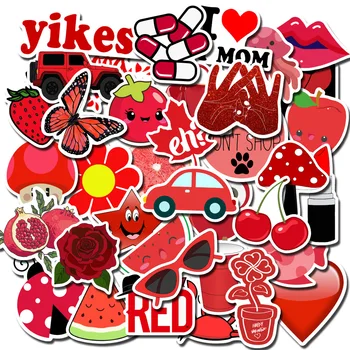 50pcs/veľa Roztomilý nálepky, Ružové a Červené Dievčatá Box Kawaii Nálepky Plánovač Scrapbooking Školy Grafické efekty Japonský Denník Nálepky