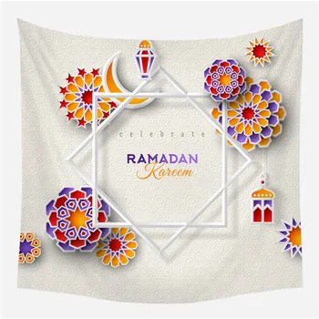 Nanacoba Ramadánu Stene Visí Gobelín Mesiac Symbol Deka Cestovné Pláž Uterák Etnických Dekorácie pre Domov Okno Tapisérie Nové