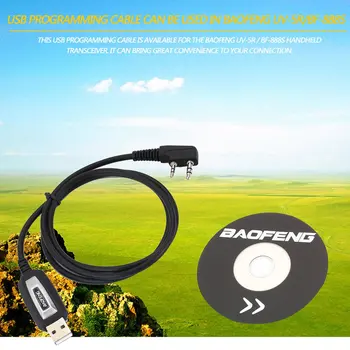Užitočné Programovanie USB Kábel pre Baofeng obojsmerné Rádiové UV-5R BF-888S BF-F8+ S CD