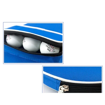 2x HUIESON Ping Pong Prípade Kryt s Lopty Taška alebo Stolný Tenis Loptičky Bat Taška Oxford(Blue&Čierny)
