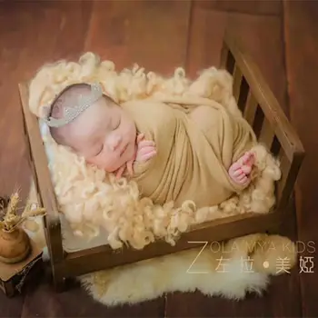 Drevené Novorodenca Posteľ Fotografie Rekvizity Vintage Baby Girl Dreva Kôš Misy Foto Pozadie Rekvizity