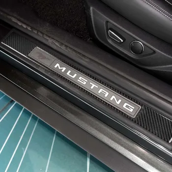 Carbon Fiber Dvere, Parapetné Pedál Stráže Kryt Výbava Pre Ford Mustang-2019