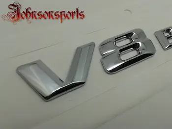 Veľkoobchod 3D ABS Chrome C63S V8 BITURBO znak Auto Zadné odznak Boot Kufra auta Samolepky pre C Triedy auto-styling