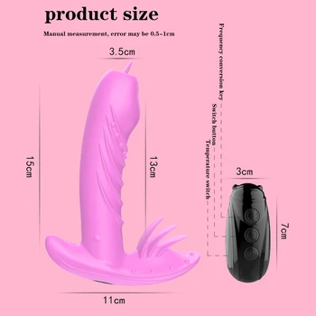 Kúrenie Vibrátor Sexuálne Hračky pre Ženy Jazyk Lízanie Pošvy G Mieste Stimulátor Klitorisu Diaľkové Ovládanie, dobre sa nosí Nohavičky Vibrátory