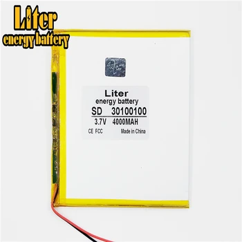 Liter energie batérie najlepšie 3,7 V lítium-polymérová batéria 30100100 4000MAH mobile power DIY tablet