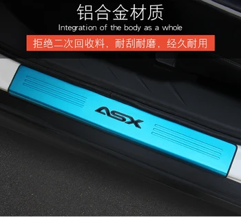 Vysoko Kvalitnej Nerezovej Ocele šúchať platňa dverí, parapet Výbava Pre Mitsubishi ASX 2013-2019 Auto Auto Príslušenstvo Zahŕňa Auto-styling