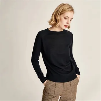 Ručne vyrobené čisto koza cashmere zrastov ženy módne o-krku krátke pulóver sveter jednofarebné S-L maloobchod, veľkoobchod