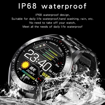 Plne dotykový displej mužov Smart hodinky srdcovej frekvencie monitorovanie Krvného tlaku nepremokavé Športové hodinky Fitness tracker Pre ios a Android