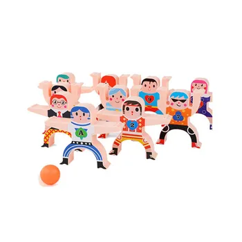 Drevené Multiplayer Cartoon Hercules Stavebné Prvky Montessori Hračky Rodič-Dieťa Stohovanie Vysoký Zostatok Stavebné Bloky Hračka