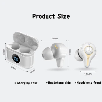 Bluetooth 5.0 TWS LED Displej Potu Nepremokavé 9D Stereo Zvukov Automatické Párovanie Športové Slúchadlá Šumu Slúchadlá