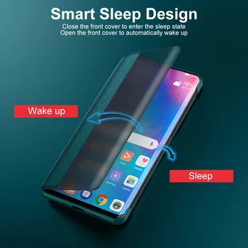 Flip Cover Kožené Telefón puzdro Na Huawei P40 Pro Vysoko Kvalitnej PU Kože Zadný Kryt Pre P 40 Pro Smart Spánku Prebudiť Capa Taška