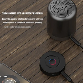 Bezdrôtové Audio Prijímač 3.5 mm Aux Adaptér Bluetooth 5.0 Vysielač Pre Prenosné Slúchadlá Hovoriť TV Počítač PC