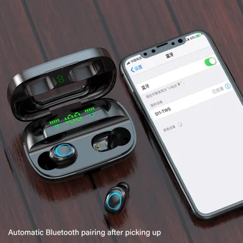 Mini Slúchadlá TWS Bluetooth 5.0 Slúchadlá Bezdrôtové Slúchadlá S Mikrofónom Digitálny Displej Charge Box Gaming Headset