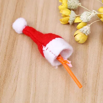 HORÚCE 20pcs Lízatko Vianočné Hat Malé Mini Candy Santa Claus Spp Dekorácie, Party TI99