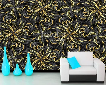 Vlastné abstraktné tapetu, Zlato abstraktný vzor, moderné umenie nástenná maľba na obývacia izba hotel spálňa pozadí abstraktných de parede 3D