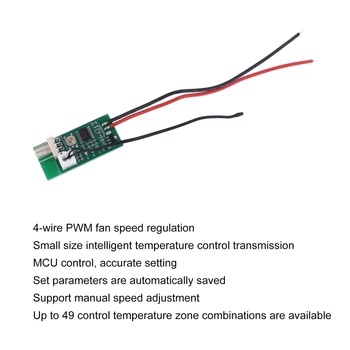 12 PWM 4-Wire Teplota Rýchlosť Radiča za PC Ventilátor Počítača znížiť Hluk Ventilátora R9JC