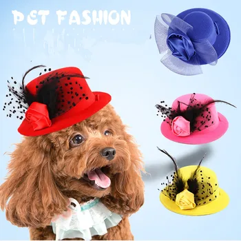Multicolor psa klobúky aristokratickej spp dámy klobúky Psov gentleman pokrývku hlavy na dresing pes, mačka cosplay accessorries