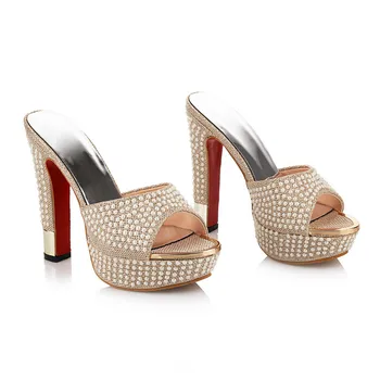 Smeeroon 2020 nový štýl ženy sandále típat prst elegant pearl svadobné topánky pohodlné platformu kliny topánky veľká veľkosť 33-42